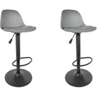 The Home Deco Factory - 2er-Set Barhocker Isak Grau Home Deco Factory von THE HOME DECO FACTORY