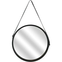 Runder Spiegel mit PU-Henkel 40 cm von THE HOME DECO FACTORY