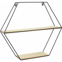 The Home Deco Factory - Sechseckiges Regal aus Holz und Metall 46 cm von THE HOME DECO FACTORY