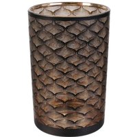 The Home Deco Factory - Vase aus schwarzem und kupferfarbenem Metall Aster 20 cm von THE HOME DECO FACTORY