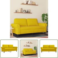2-Sitzer-Sofa Gelb 140 cm Samt - Samtsofa - Couch Gelb - Wohnzimmersofa - 2-Sitzer Sofa - Modernes Sofa - The Living Store von THE LIVING STORE