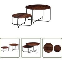 The Living Store - 2-tlg. Couchtisch-Set Massivholz Palisander 60x35 cm - Vintage Stil - Massivholzmöbel - Palissanderholz - Industriel Design The Living Store - 2-tlg. Couchtisch-Set Massivholz Palisander 60x35 cm - Vintage Stil - Massivholzmöbel - Palissanderholz - Industriel Design von THE LIVING STORE