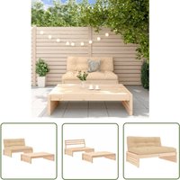 The Living Store - 2-tlg. Garten-Lounge-Set mit Kissen Massivholz - Gartensofa - Loungemöbel - Gartenmöbelset - Rattan Möbel - Holz Gartenmöbel The Living Store - 2-tlg. Garten-Lounge-Set mit Kissen Massivholz - Gartensofa - Loungemöbel - Gartenmöbelset - Rattan Möbel - Holz Gartenmöbel von THE LIVING STORE