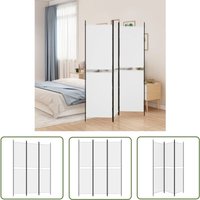 The Living Store - 3-tlg. Paravent Weiß 150x200 cm Stoff - Paravent - Raumteiler - Trennwandsystem - Wohnraumgestaltung - Privacy Screen von THE LIVING STORE