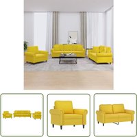 3-tlg. Sofagarnitur mit Kissen Gelb Samt - Samtsofa - Couchgarnitur - Wohnlandschaft - Gelbes Sofa - Lounge Möbel - The Living Store 3-tlg. Sofagarnitur mit Kissen Gelb Samt - Samtsofa - Couchgarnitur - Wohnlandschaft - Gelbes Sofa - Lounge Möbel - The Living Store von THE LIVING STORE