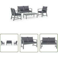 4-tlg. Garten-Lounge-Set mit Auflagen Massivholz Akazie - Gartenmöbel Set - Loungesessel - Holz Gartenmöbel - Akasie Möbel - Outdoor Möbel - The 4-tlg. Garten-Lounge-Set mit Auflagen Massivholz Akazie - Gartenmöbel Set - Loungesessel - Holz Gartenmöbel - Akasie Möbel - Outdoor Möbel - The von THE LIVING STORE