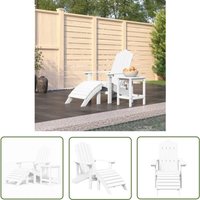 Adirondack-Gartenstuhl mit Hocker & Tisch hdpe Weiß - Gartenstuhl - Outdoor-Stuhl - Esszimmerstuhl - Lounge Chair - Relaxsessel - The Living Store Adirondack-Gartenstuhl mit Hocker & Tisch hdpe Weiß - Gartenstuhl - Outdoor-Stuhl - Esszimmerstuhl - Lounge Chair - Relaxsessel - The Living Store von THE LIVING STORE