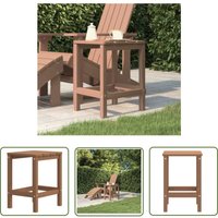 The Living Store - Adirondack-Gartentisch Braun 38x38x46 cm hdpe - Adirondack Tisch - Gartenmöbel - Esszimmerset - Outdoor Möbel - Terrassenmöbel von THE LIVING STORE