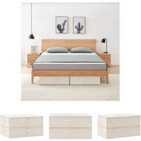 Aufbewahrungsboxen 2 Stk. Stoff 70x40x18 cm Creme - Ordnungshelfer - Creme - The Living Store Aufbewahrungsboxen 2 Stk. Stoff 70x40x18 cm Creme - Ordnungshelfer - Creme - The Living Store von THE LIVING STORE