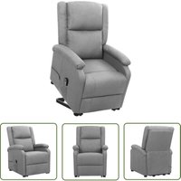 Aufstehsessel Hellgrau Stoff - Aufstehsessel - Relaxsessel - Fernsehsessel - Elektrischer Aufsteller - Liegefunktion - The Living Store von THE LIVING STORE