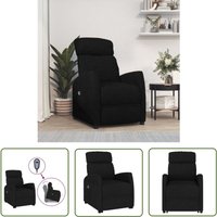 Aufstehsessel Schwarz Stoff - Aufstehsessel - Relaxsessel - Fernsehsessel - Bequeme Sessel - Elektrischer Lift - The Living Store von THE LIVING STORE