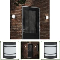 Außenwandleuchte Schwarz Edelstahl - Outdoor Wandleuchte - Gartenleuchte - Edelstahl Lampe - led Wandleuchte - Gartenbeleuchtung - The Living Store von THE LIVING STORE