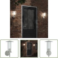 The Living Store - Außenwandleuchte Silbern Edelstahl - Outdoor-Beleuchtung - Wandleuchte - Edelstahl - Gartenleuchte - IP44 von THE LIVING STORE