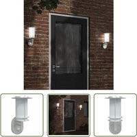 Außenwandleuchte mit Bewegungsmelder Silbern Edelstahl - Outdoor-Beleuchtung - Wandleuchte - Bewegungsmelder - Edelstahl - Silber - The Living Store von THE LIVING STORE