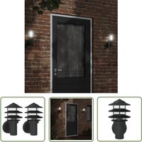 Außenwandleuchten 2 Stk. Schwarz Edelstahl - Outdoor-Beleuchtung - Wandleuchte - Gartenleuchte - Edelstahlleuchte - LED-Leuchte - The Living Store von THE LIVING STORE