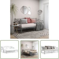 The Living Store - Ausziehsofa Bettgestell Grau Metall 90x200 cm - Ausziehsofa - Schlafsofa - Bettgestell - Metallbett - Couchtisch The Living Store - Ausziehsofa Bettgestell Grau Metall 90x200 cm - Ausziehsofa - Schlafsofa - Bettgestell - Metallbett - Couchtisch von THE LIVING STORE