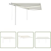 Automatische Markise mit led & Windsensor 4,5x3,5 m Cremeweiß - Sonnensegel - Markise - Gartensonnenblende - Terrasse Überdachung - Windsensor - The Automatische Markise mit led & Windsensor 4,5x3,5 m Cremeweiß - Sonnensegel - Markise - Gartensonnenblende - Terrasse Überdachung - Windsensor - The von THE LIVING STORE