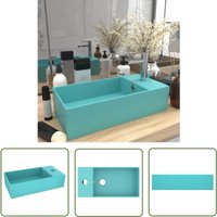 The Living Store - Badezimmer-Waschbecken mit Überlauf Keramik Hellgrün - Waschbecken - Keramik-Waschbecken - Badezimmer-Waschbecken The Living Store - Badezimmer-Waschbecken mit Überlauf Keramik Hellgrün - Waschbecken - Keramik-Waschbecken - Badezimmer-Waschbecken von THE LIVING STORE