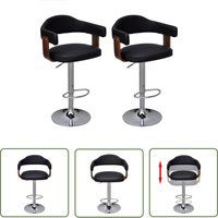 Barhocker 2 Stk. Bugholz - Barhocker - Holz Barhocker - Küchenhocker - Esszimmerstühle - Designer Barhocker - The Living Store von THE LIVING STORE