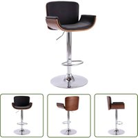 Barhocker Schwarz Kunstleder - Barhocker - Küchenstuhl - Esszimmerstuhl - Designer Stuhl - Moderner Stuhl - The Living Store von THE LIVING STORE