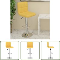 Barhocker Senfgelb Stoff - Barhocker - Sitzsack - Höhenverstellbar - Drehbarkeit - Bartischstuhl - The Living Store Barhocker Senfgelb Stoff - Barhocker - Sitzsack - Höhenverstellbar - Drehbarkeit - Bartischstuhl - The Living Store von THE LIVING STORE