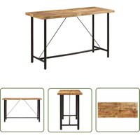 Bartisch 180x70x107 cm Massivholz Mango und Eisen - Esstisch - Bartisch - Bistrotisch - Mangoholz Tisch - Holzt Tisch - The Living Store von THE LIVING STORE