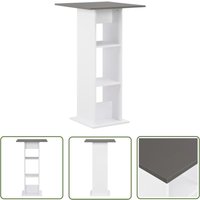 Bartisch Weiß und Anthrazitgrau 60x60x110 cm - Esstisch - Bartisch - Wohnzimmertisch - Hochstuhltisch - Weißer Tisch - The Living Store von THE LIVING STORE