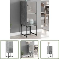 Beistellschrank mit Glastür Betongrau 35x37x100 cm - Beton Grau Sideboard - Wohnzimmertisch - Regal - Aufbewahrung - Sideboard Mit Türen - The Living Beistellschrank mit Glastür Betongrau 35x37x100 cm - Beton Grau Sideboard - Wohnzimmertisch - Regal - Aufbewahrung - Sideboard Mit Türen - The Living von THE LIVING STORE