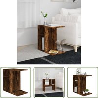 The Living Store - Beistelltisch Räuchereiche 50x30x50 cm Holzwerkstoff - Beistelltisch - Wohnzimmermöbel - Holzmöbel - Sidetable - Nachttisch von THE LIVING STORE