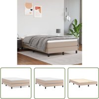 Bettgestell Cappuccino-Braun 120x200 cm Kunstleder - Bettes Gestell - Schlafzimmer Möbel - Kunstleder Bett - Doppelbett - Boxspringbetten - The Bettgestell Cappuccino-Braun 120x200 cm Kunstleder - Bettes Gestell - Schlafzimmer Möbel - Kunstleder Bett - Doppelbett - Boxspringbetten - The von THE LIVING STORE