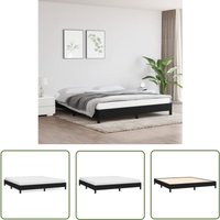 Bettgestell ohne Matratze Schwarz 180x200 cm Stoff - Bettrahmen - Doppelbett - Boxspringbetten - Lattenrost - Schlafzimmermöbel - The Living Store Bettgestell ohne Matratze Schwarz 180x200 cm Stoff - Bettrahmen - Doppelbett - Boxspringbetten - Lattenrost - Schlafzimmermöbel - The Living Store von THE LIVING STORE