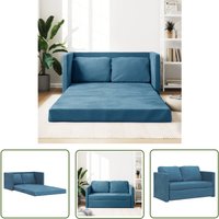 Bodensofa mit Schlaffunktion Blau 122x204x55 cm Samt - Bodensofa - Schlafcouch - Samtsofa - Gästebett - Zweiersitzsofa - The Living Store Bodensofa mit Schlaffunktion Blau 122x204x55 cm Samt - Bodensofa - Schlafcouch - Samtsofa - Gästebett - Zweiersitzsofa - The Living Store von THE LIVING STORE