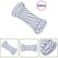 Bootsseil Weiß 3 mm 100 m Polypropylen - Bootsseil - Schiffsseil - Polyesterseil - Leinen - Tauwerk - The Living Store von THE LIVING STORE