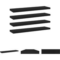 The Living Store - Bücherregal-Bretter 4 Stk. Schwarz 40x10x1,5 cm Holzwerkstoff - Regalsysteme - Schwarz The Living Store - Bücherregal-Bretter 4 Stk. Schwarz 40x10x1,5 cm Holzwerkstoff - Regalsysteme - Schwarz von THE LIVING STORE