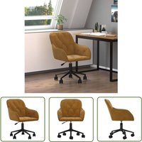 Bürostuhl Drehbar Braun Samt - Bürostuhl - Drehstuhl - Samtstuhl - Ergonomischer Stuhl - Arbeitsplatzstuhl - The Living Store Bürostuhl Drehbar Braun Samt - Bürostuhl - Drehstuhl - Samtstuhl - Ergonomischer Stuhl - Arbeitsplatzstuhl - The Living Store von THE LIVING STORE