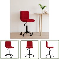 The Living Store - Bürostuhl Drehbar Weinrot Samt - Drehstuhl - Bürostuhl - Samtsessel - Weinrot - Ergonomischer Stuhl von THE LIVING STORE