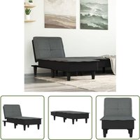 Chaiselongue Dunkelgrau Stoff - Chaiselongue - Relaxsessel - Lounge Sessel - Wohnzimmermöbel - Polstermöbel - The Living Store von THE LIVING STORE