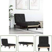 Chaiselongue Schwarz Samt - Chaiselongue - Samtcouch - Relaxsessel - Wohnzimmersofa - Lounge Chair - The Living Store Chaiselongue Schwarz Samt - Chaiselongue - Samtcouch - Relaxsessel - Wohnzimmersofa - Lounge Chair - The Living Store von THE LIVING STORE