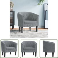 Clubsessel Dunkelgrau Samt - Samtsessel - Sessel Grau - Wohnraum Dekoration - Lounge Chair - Gemütlicher Sessel - The Living Store von THE LIVING STORE