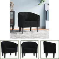 Clubsessel Schwarz Samt - Samtsessel - Akzentstuhl - Wohnraumgestaltung - Lounge Chair - Bequeme Möbel - The Living Store von THE LIVING STORE