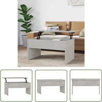 Couchtisch Betongrau 80x50,5x41,5 cm Holzwerkstoff - Couchtisch - Wohnzimmertisch - Holzwerkstoff - Betongrau - Höhenverstellbar - The Living Store Couchtisch Betongrau 80x50,5x41,5 cm Holzwerkstoff - Couchtisch - Wohnzimmertisch - Holzwerkstoff - Betongrau - Höhenverstellbar - The Living Store von THE LIVING STORE