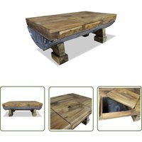 Couchtisch Gemischtes Altholz 90x50x35 cm - Holzmöbel - Couchtisch - Industriel Stil - Vintage Möbel - Recyceltes Holz - The Living Store Couchtisch Gemischtes Altholz 90x50x35 cm - Holzmöbel - Couchtisch - Industriel Stil - Vintage Möbel - Recyceltes Holz - The Living Store von THE LIVING STORE