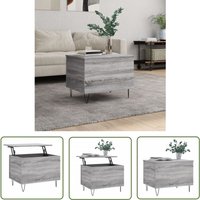 Couchtisch Grau Sonoma 60x44,5x45 cm Holzwerkstoff - Couchtisch - Wohnzimmerstil - Grau - Holzwerkstoff - Metallgestell - The Living Store Couchtisch Grau Sonoma 60x44,5x45 cm Holzwerkstoff - Couchtisch - Wohnzimmerstil - Grau - Holzwerkstoff - Metallgestell - The Living Store von THE LIVING STORE