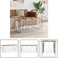 The Living Store - Couchtisch Silbern Edelstahl und Altholz Massiv - Couchtisch - Esszimmertisch - Wohnzimmerdeko - Altholz Möbel - Designer The Living Store - Couchtisch Silbern Edelstahl und Altholz Massiv - Couchtisch - Esszimmertisch - Wohnzimmerdeko - Altholz Möbel - Designer von THE LIVING STORE