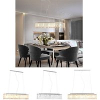 The Living Store - Deckenleuchte mit Kristallperlen Silbern 104 cm E14 - Deckenleuchten - Silber von THE LIVING STORE
