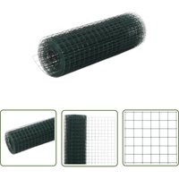 The Living Store - Drahtzaun Stahl mit PVC-Beschichtung 25x0,5 m Grün - Zaun Aus Stahl - Gartenzaun - Maschendrahtzaun - Stahldrahtzaun von THE LIVING STORE