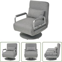 Drehstuhl und Schlafsofa Hellgrau Stoff - Drehstuhl - Schlafsofa - Wohnraumgestaltung - Gemütlich - Multifunktional - The Living Store Drehstuhl und Schlafsofa Hellgrau Stoff - Drehstuhl - Schlafsofa - Wohnraumgestaltung - Gemütlich - Multifunktional - The Living Store von THE LIVING STORE