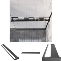 The Living Store - Duschablage für Begehbare Dusche Schwarz 100 cm Aluminium - Badzubehör - Schwarz von THE LIVING STORE