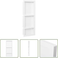 Duschnische mit 3 Fächern Mattweiß 41x99x9 cm - Duschablage - Duschwand - Badezimmerregal - Duscheinrichtung - Duschzubehör - The Living Store von THE LIVING STORE