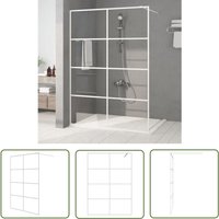 Duschwand für Begehbare Dusche Weiß 140x195 cm ESG-Klarglas - Duschabtrennung - Duschwand - Begehbarer Dusche - Glasdusche - ESG-Glas - The Living Duschwand für Begehbare Dusche Weiß 140x195 cm ESG-Klarglas - Duschabtrennung - Duschwand - Begehbarer Dusche - Glasdusche - ESG-Glas - The Living von THE LIVING STORE